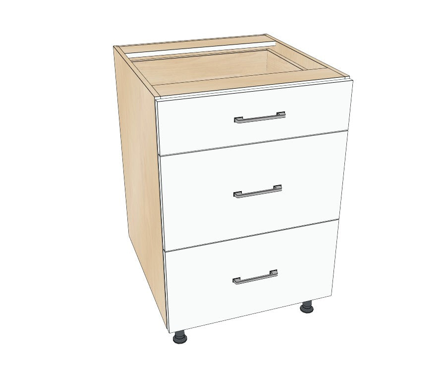 24" Drawer Base Cabinet - Acrylic Doors