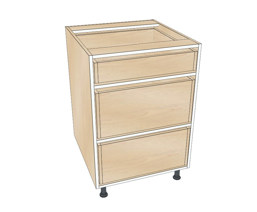 24" Drawer Base Cabinet - Acrylic Doors
