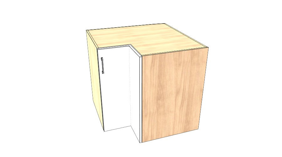 36"x36" Base Corner Cabinet - Acrylic Doors