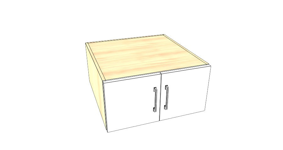 24" Wide x 12" High x 24" Deep Fridge Cabinet - Acrylic Doors