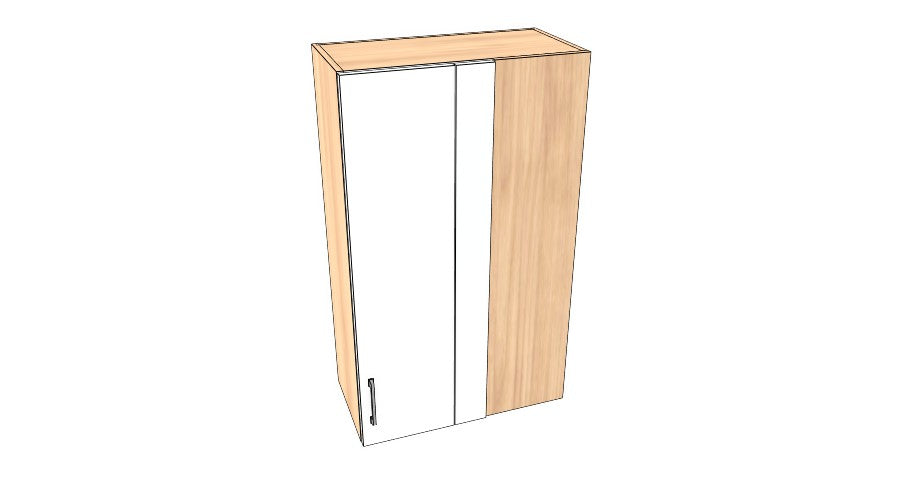 25" Wide x 42" High Blind Corner Wall Cabinet - Acrylic Doors