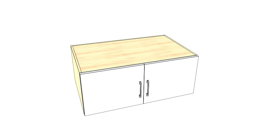 40" Wide x 15" High x 24" Deep Fridge Cabinet - Acrylic Doors