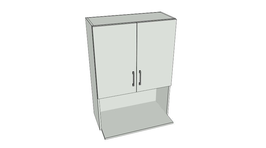30" Wide x 42" High Wall Microwave Cabinet - Acrylic Doors