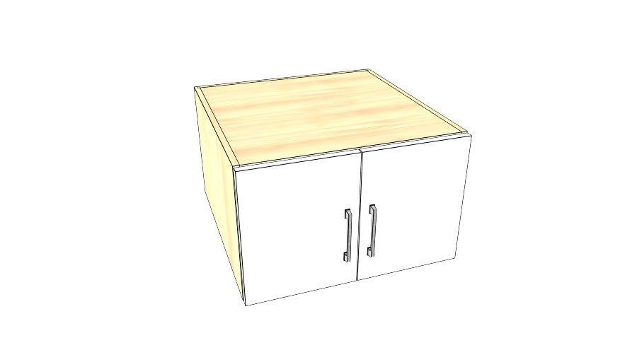 24" Wide x 18" High x 24" Deep Fridge Cabinet - Acrylic Doors