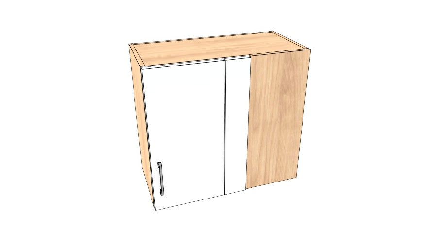 26" Wide x 24" High Blind Corner Wall Cabinet - Acrylic Doors