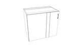 44" Blind Corner Base Cabinet - Acrylic Doors