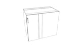 39" Blind Corner Base Cabinet - Acrylic Doors