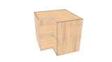 37"x37" Base Corner Cabinet - Acrylic Doors
