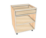26" Drawer On Top Base Cabinet - Acrylic Doors