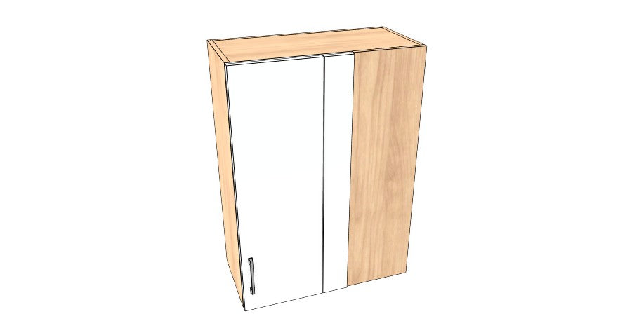 26" Wide x 36" High Blind Corner Wall Cabinet - Acrylic Doors