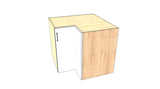 38"x38" Base Corner Cabinet - Acrylic Doors