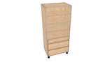 36″ Tall Pantry with Bottom Drawers - Acrylic Doors