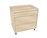 33" Drawer Base Cabinet - Acrylic Doors