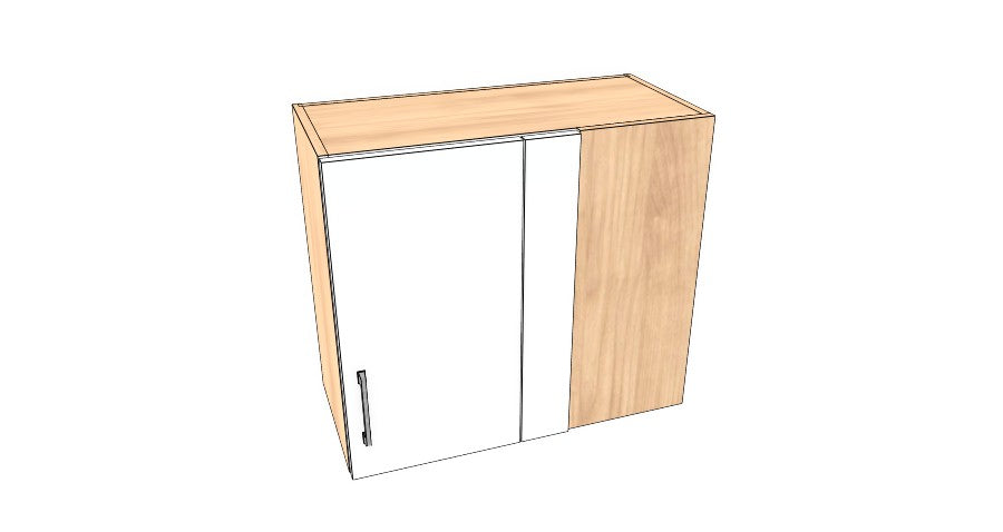 27" Wide x 24" High Blind Corner Wall Cabinet - Acrylic Doors