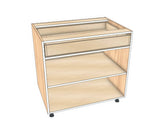 35" Drawer On Top Base Cabinet - Acrylic Doors
