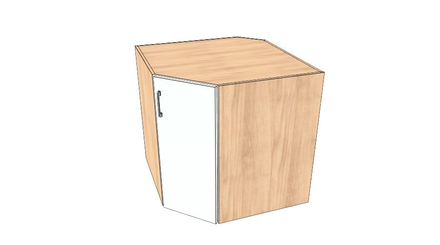 35"x35" Base Corner Cabinet - Acrylic Doors