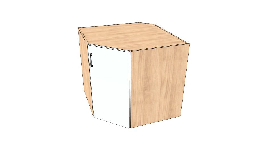 37"x37" Base Corner Cabinet - Acrylic Doors