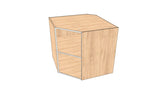 37"x37" Base Corner Cabinet - Acrylic Doors