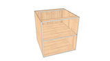 33" Blind Corner Base Cabinet - Acrylic Doors