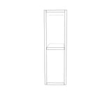 7" Wide x 24" High Wall Cabinet - Acrylic Doors