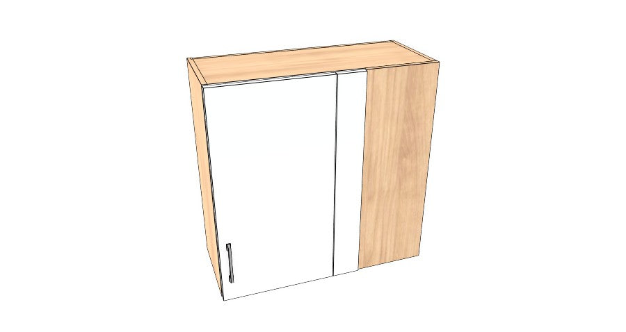 30" Wide x 30" High Blind Corner Wall Cabinet - Acrylic Doors