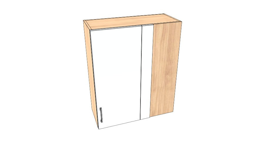 30" Wide x 36" High Blind Corner Wall Cabinet - Acrylic Doors