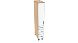 12″ Tall Pantry with Bottom Drawers - Acrylic Doors