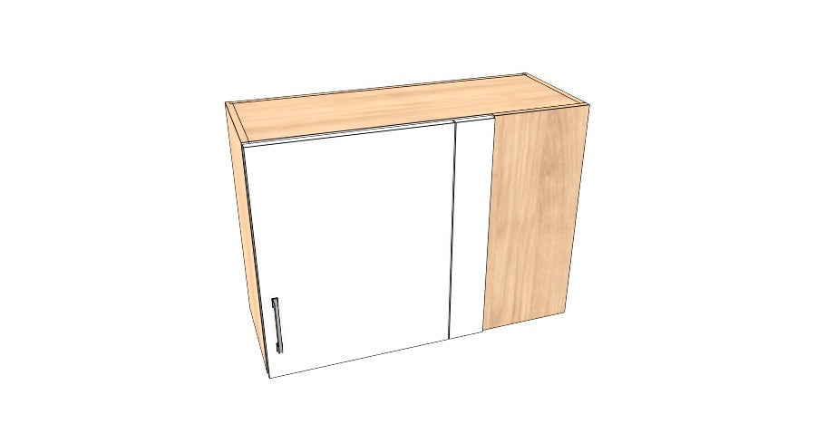 33" Wide x 24" High Blind Corner Wall Cabinet - Acrylic Doors