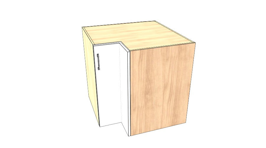 34"x34" Base Corner Cabinet - Acrylic Doors