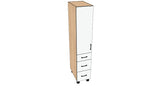 15″ Tall Pantry with Bottom Drawers - Acrylic Doors