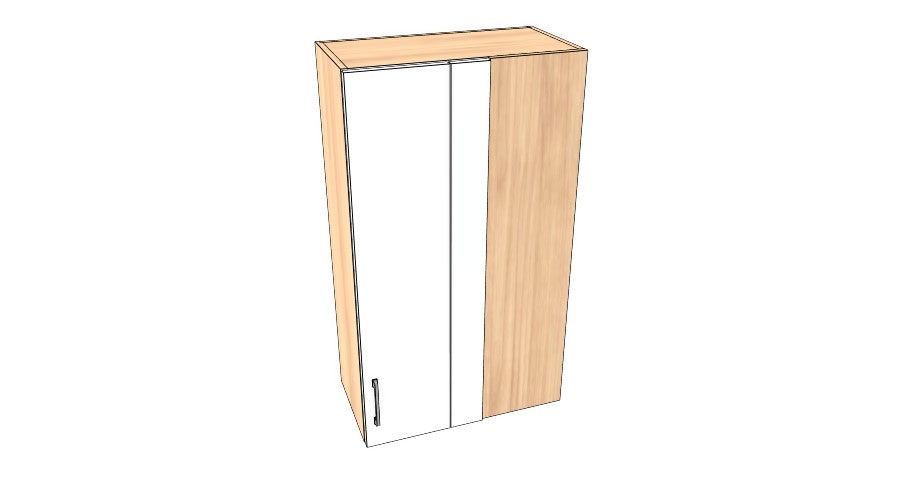 24" Wide x 42" High Blind Corner Wall Cabinet - Acrylic Doors