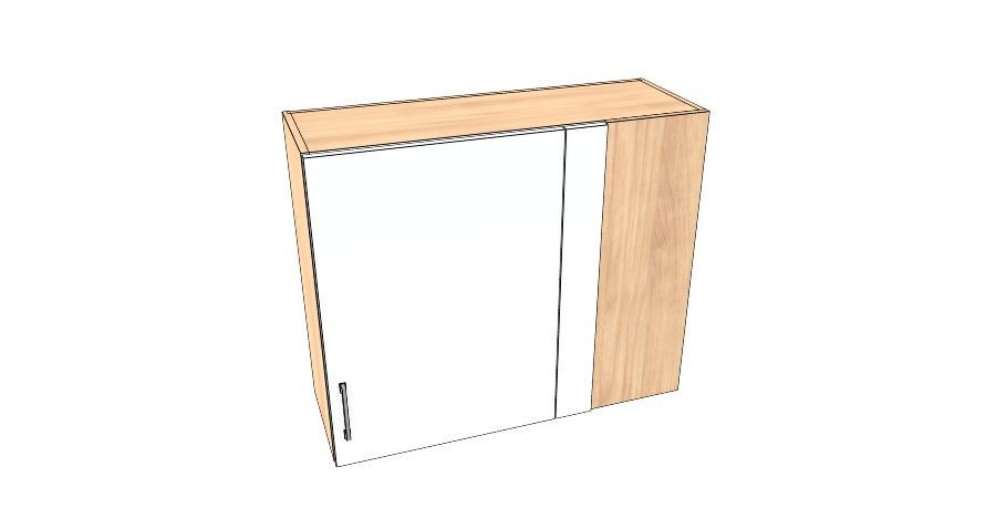 36" Wide x 30" High Blind Corner Wall Cabinet - Acrylic Doors