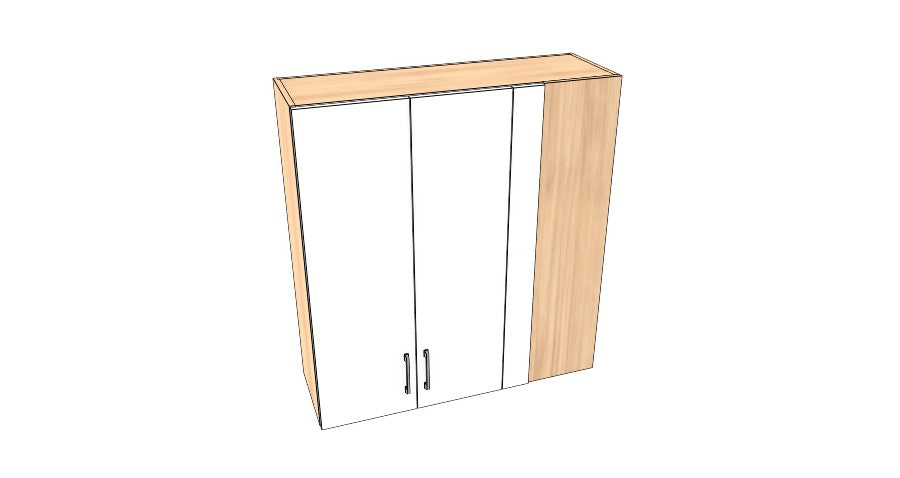 39" Wide x 42" High Blind Corner Wall Cabinet - Acrylic Doors