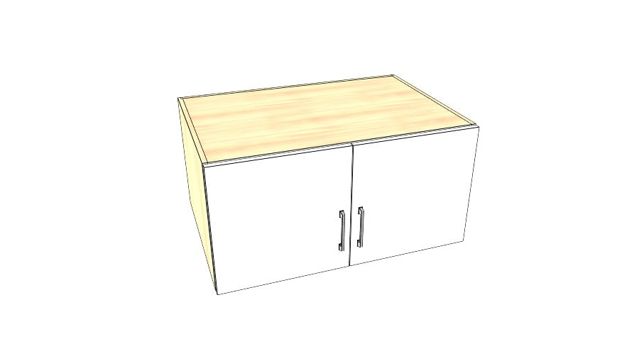 36" Wide x 18" High x 24" Deep Fridge Cabinet - Acrylic Doors