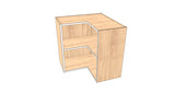24"x 24" x  24" High Corner Wall Cabinet - Acrylic Doors