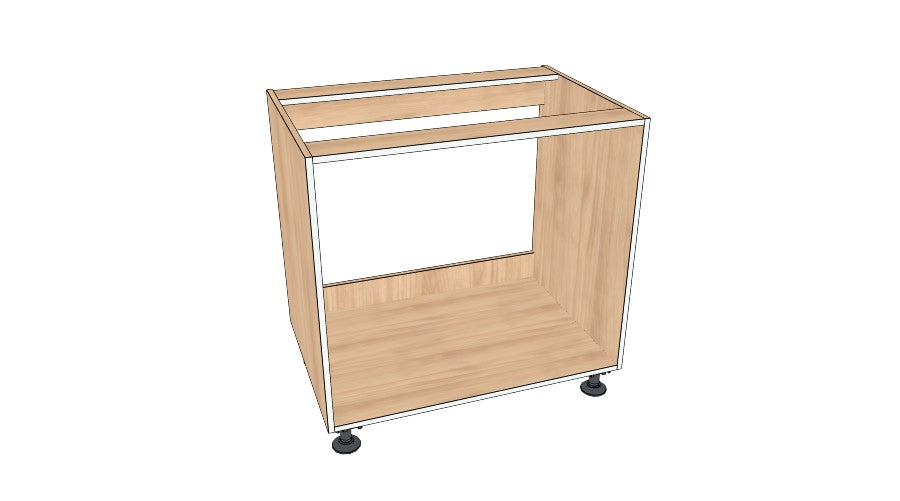 35" Sink Cabinet (No Back) - Acrylic Doors