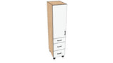 18″ Tall Pantry with Bottom Drawers - Acrylic Doors