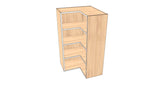 24"x 24" x  42" High Corner Wall Cabinet - Acrylic Doors