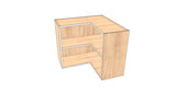 28"x 28" x 24" High Corner Wall Cabinet - Acrylic Doors