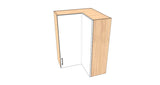 30"x 30" x 42" High Corner Wall Cabinet - Acrylic Doors