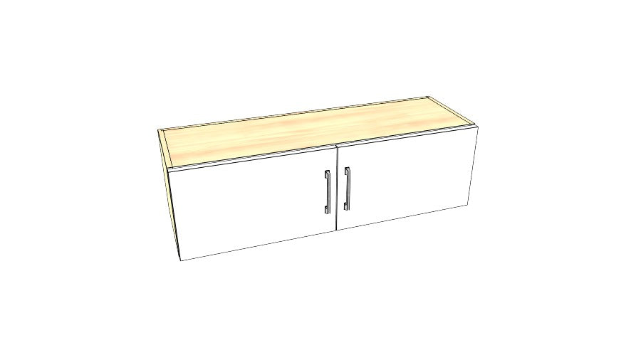 40" Wide x 12" High Stove Cabinet – Acrylic Doors