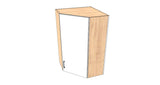 26"x 26" x 42" High Corner Wall Cabinet - Acrylic Doors