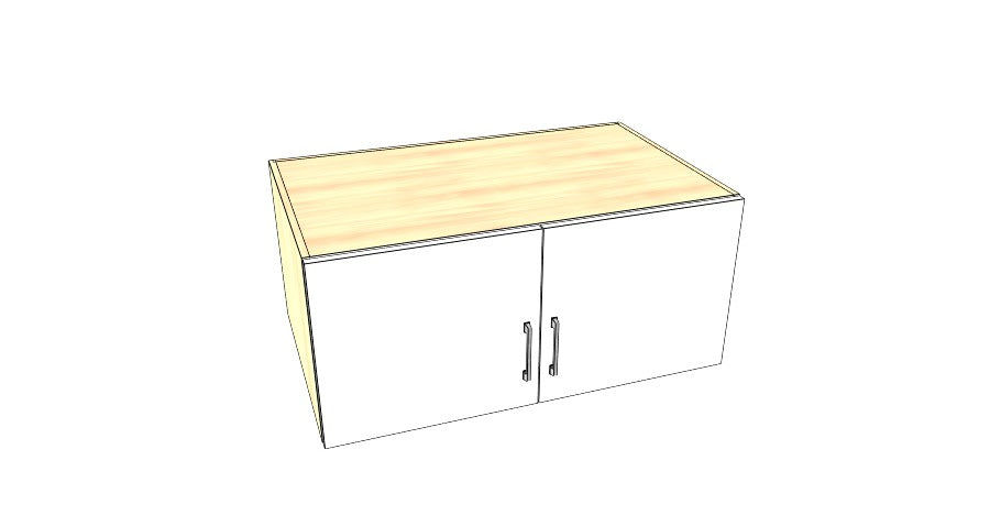 40" Wide x 18" High x 24" Deep Fridge Cabinet - Acrylic Doors