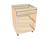 24" Drawer On Top Base Cabinet - Acrylic Doors